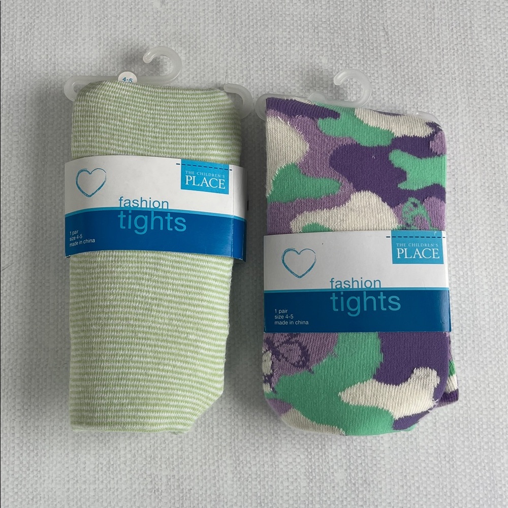 The children’s place rights girls 4-5 camo green stripe